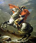 Jacques-Louis David Napoleon at the St. Bernard Pass painting
